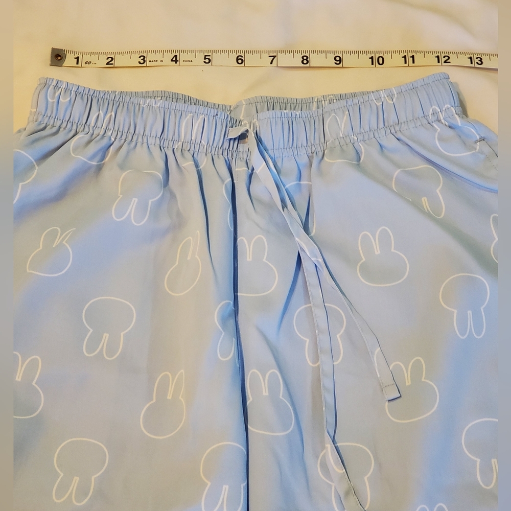 Uniqlo Japan - Miffy Light Blue Pajama Pants with White Bunny Print